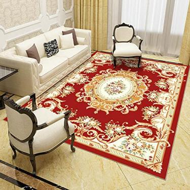 Imagem de youyoucool Tapetes multicoloridos – Tapetes modernos com padrões abstratos tapete de área de pilha média, 139,7 x 200,7 cm