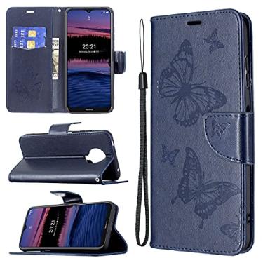 Imagem de For Nokia G20 / G10 Embossing Two Butterflies Pattern Horizontal Flip PU Leather Case with Holder & Card Slot & Wallet & Lanyard(Grey)