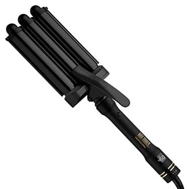 Imagem de Hot Tools Modelador de cabelo Pro Artist preto dourado digital 3 barris | ondas ultra elegantes instantaneamente (barril de 2,5 cm)