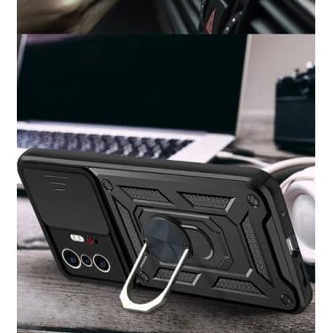 Imagem de kit 2 Capas Case Capinha Anti Impacto Ring Luxo com proteção da camera 4 em 1 Xiaomi 11T/11T Pro (PRETA)