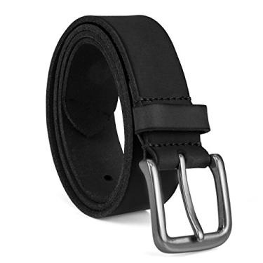 Imagem de Timberland Cinto masculino de couro com fivela clássica de 35 mm, Preto, 34