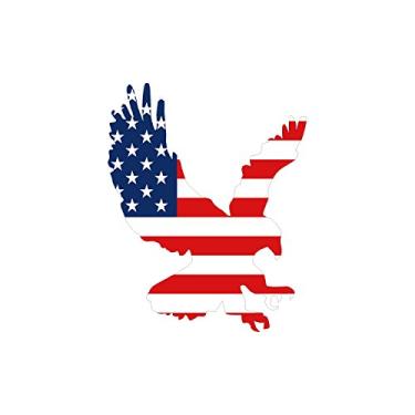 Imagem de Rogue River Tactical 6x5 Grande Águia Americana Bandeira dos EUA Corte de matriz Adesivo de decalque de carro patriótico Janela Auto Para-choque Vinil para caminhão RV SUV Barco US Military