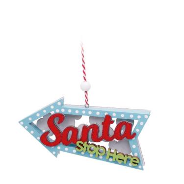 Imagem de Enfeite Natal Formato Seta Com Escritas 14x8x1cm 1923282