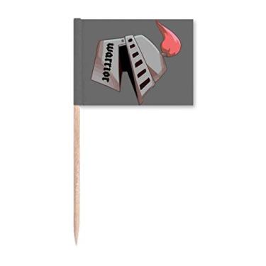 Imagem de Animation Chevalier Corselet Bandeiras de palito de dente Marcador Topper Decoração de festa