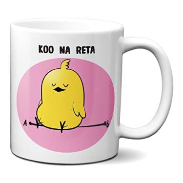 Imagem de Caneca Engraçada Koo Na Reta Presente Xícara Divertida (Branca)