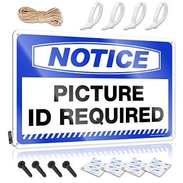 Imagem de Sinais engraçados de casa aviso imagem ID necessária placa de lata placa de lata placa de aviso sinal engraçado sinal de lata (tamanho: 20X30cm)