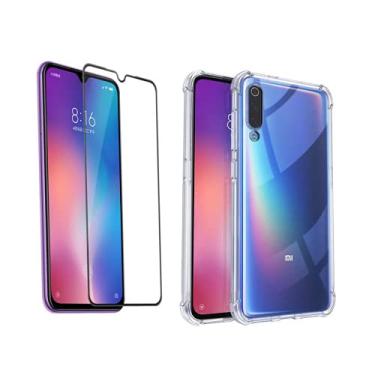 Imagem de Kit Capinha Case Antishock Reforçada Nas Bordas Xiaomi Mi9 Lite + 2 Película Vidro 3D 9d