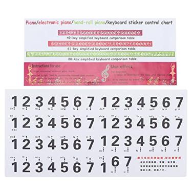 Imagem de Piano Keyboard Stickers,Removeble Hand Roll Piano Decals,Keyboard Instrument Accessories