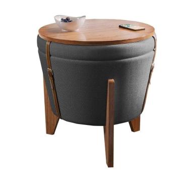 Imagem de Pufe Puff Para Decoração De Casa, Baú, Mesa De Centro Cinza