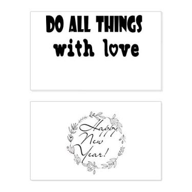 Imagem de Palavra Design Things With Love Ano Novo Festival Cartão de felicitações Bless Message Present