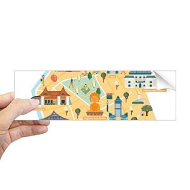 Imagem de DIYthinker Taipei Mapa Atrações Eluanbi Farol Retangular Para-choque Adesivo Notebook Janela Decalque