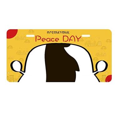 Imagem de DIYthinker Black Orangotango Animal Portrayal Placa de carro Decoração Dia da Paz