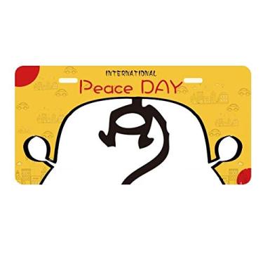 Imagem de DIYthinker Bones Inscriptions Placa de carro dragão do zodíaco chinês Decoração Dia da Paz