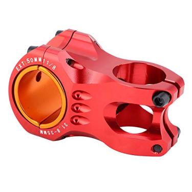 Imagem de Wosune Acessório de bicicleta, haste de guidão de liga de alumínio, haste de guidão curta, haste de guidão, haste de bicicleta, guidão, bicicleta de ciclismo para uso externo para bicicleta (vermelho)