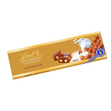 Imagem de Chocolate ao Leite com Avelãs Inteiras Swiss Premium Caixa 300g Lindt