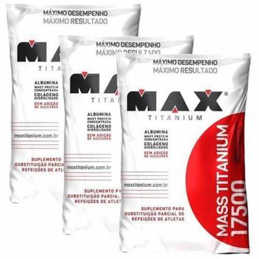 Imagem de Kit 3 Mass 17500 - 3000g Chocolate - Max Titanium-Unissex