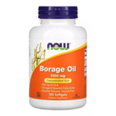 Imagem de Borage Oil Óleo De Borragem Gla 1000Mg 120 Soft Now Foods