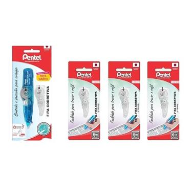 Imagem de Fita Corretiva Pentel Azul + 4 Refis