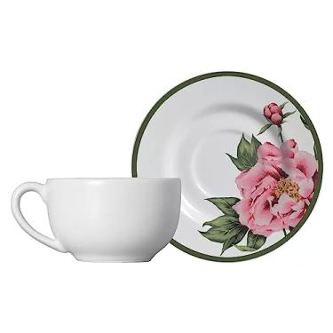 Imagem de Xícara Chá com Pires Peony Rose Alleanza 250 ml 6 un