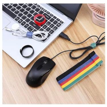 Imagem de OFC Abraçadeiras reutilizavel | 50x Presilha 25cm | Multicolor | Abraçadeiras de fios e cabo | laço dupla face para gerenciamento de cabos força e durabilidade | fecho de contato |