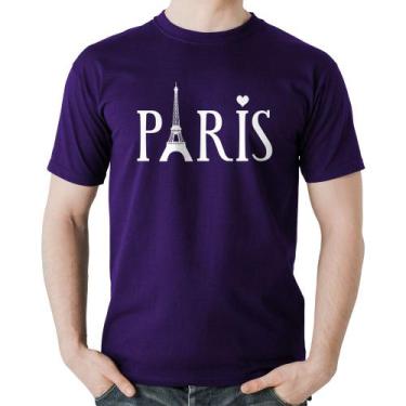 Imagem de Camiseta Algodão Paris Torre Eiffel - Foca Na Moda