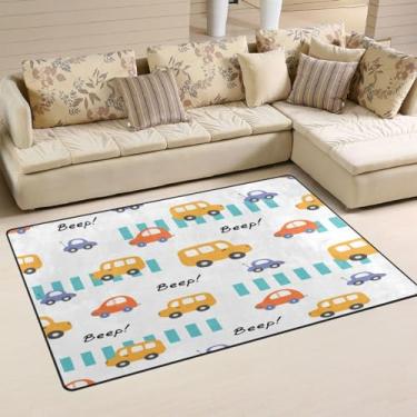 Imagem de Tapetes de área para carro de bebê fofos dourados laranja 4,8 x 6 cm tapete antiderrapante para corredor cozinha sala de estar decoração de casa moderna