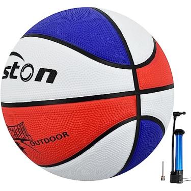 Imagem de Senston Bola de basquete de 73 cm, bola de basquete de borracha, tamanho oficial, 7, bola de basquete com bomba