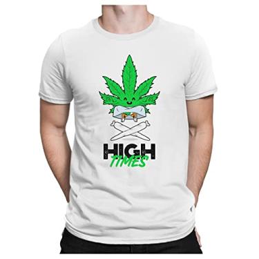Imagem de Camiseta Cannabis - Maconha - High Times - Camisa Divertida e Engraçada - Weed - Skunk - Erva (Branco, GG)
