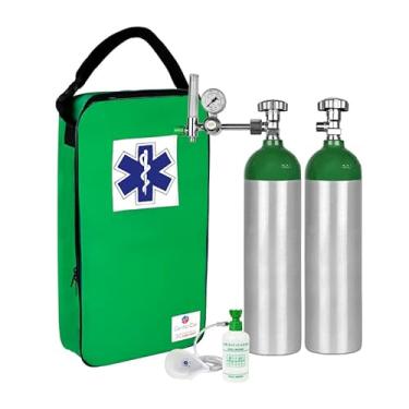 Imagem de Kit Oxigênio 3L 2 Cilindros Bolsa Verde
