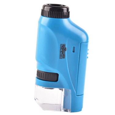 Imagem de Microscópio óptico portátil de brinquedo para crianças azul