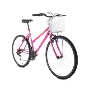 Imagem de Bicicleta Houston Foxer Maori aro 26 Pink com cesta Houston