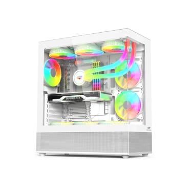 Imagem de Gabinete Aquarius Gaming C3Tech MT-G850WH Branco com Lateral e Frontal em vidro tempera...