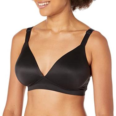 Imagem de Bali Sutiã feminino Comfort Revolution sem fio, macio e conversível, cobertura total, Preto, G