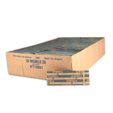 Imagem de Huron Invólucro de moedas plano, níquel $2 azul (1000 peças)