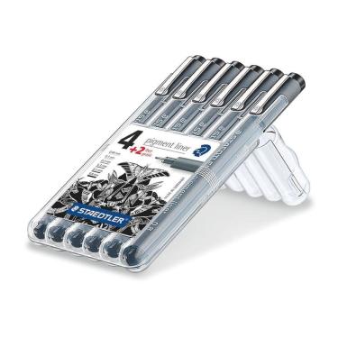 Imagem de Caneta Nankin Staedtler Pigment Liner Estojo 6 un 308 SB6P