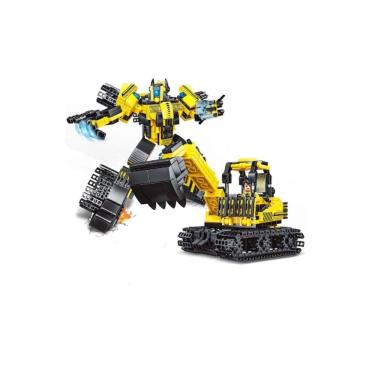 Imagem de Brinquedo de escavadeira construível para crianças 465 peças