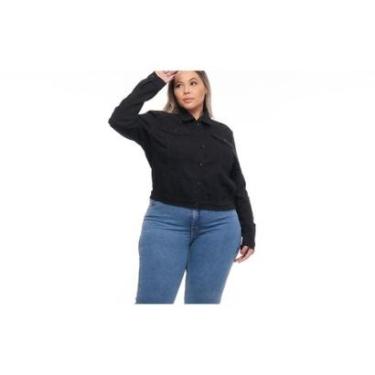 Imagem de Jaqueta Jeans Feminina Parka Plus Size Casaco Longo Gg-Feminino