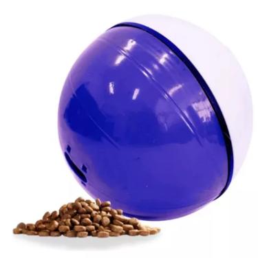 Imagem de Bolinha interativa Pet Ball Cachorro Brinquedo Petisco Ração Azul