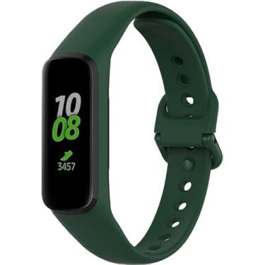 Imagem de Pulseiras de silicone NSmart compativeis com Galaxy Fit2 SM-R220 (R220, Verde Escuro)