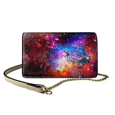 Imagem de GOSTONG You Are My Sunshine Bolsa feminina com estampa de girassol, bolsa mensageiro transversal para viagens e compras, Estampa de nebulosa galáxia, One Size