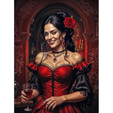 Imagem de META ATACADO, Adesivo Vinil Impermeável Pomba Gira Maria Padilha 10x6,5 cm