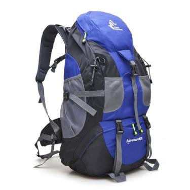 Imagem de TOKSHOP Mochila Camping Cargueira 50 Litros Grande Reforçada Impermeável Caminhadas Trilhas Viagens (Azul)