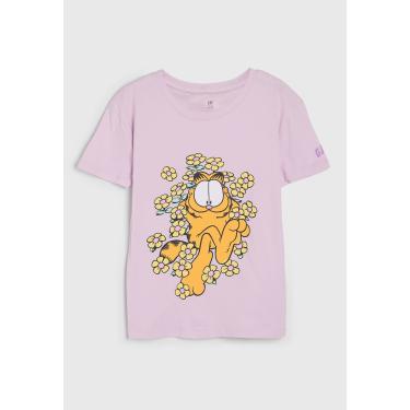 Imagem de Infantil - Camiseta GAP Garfield Rosa GAP 435110 menina