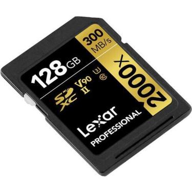 Imagem de Cartão de memória lexar 128gb v90 300mb/s uhs-ii 2000x u3