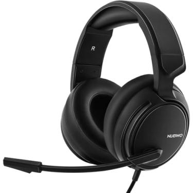Imagem de NUBWO N12 Fone de ouvido para jogos, fone de ouvido Xbox One e PS4, fones de ouvido estéreo surround de 3,5 mm para jogos com abafadores de memória macia de microfone para PC, laptop, PS3, videogame