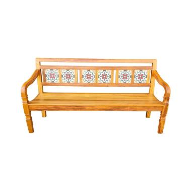 Imagem de Banco Namoradeira 3Lugares Madeira de Demolição em Ladrilhos Sudeste Rústico