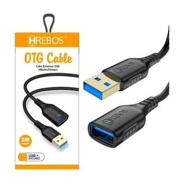 Imagem de Extensor Usb Rápido Hrebos Macho Femea 1m