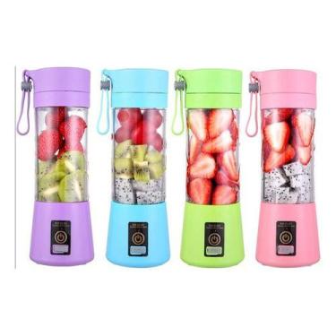 Imagem de Mini Liquidificador Portátil com 6 Lâminas e Recarregável - Bebidas Fr