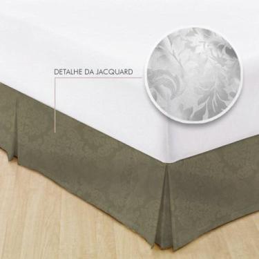 Imagem de Saia Para Cama Box Solteiro King Jacquard Admirare, Fendi