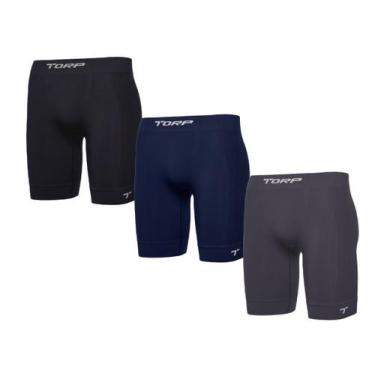 Imagem de Kit 3 bermudas térmica esportiva sem costura alta compressão - TORP, M